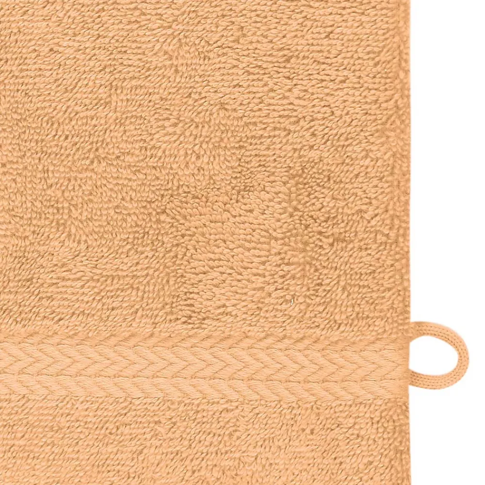 Gant De Toilette|Sensei Maison Lot de 3 gants de toilette 550 g/m² Pêche 16x22 cm LUXURY
