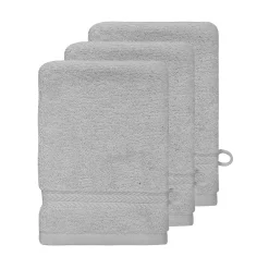 Gant De Toilette|Sensei Maison Lot de 3 gants de toilette 550 g/m² Gris Perle 16x22 cm LUXURY
