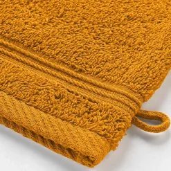 Serviette De Toilette|Eden Lot de 2 gants de toilette 15 x 21 cm Tendresse curry