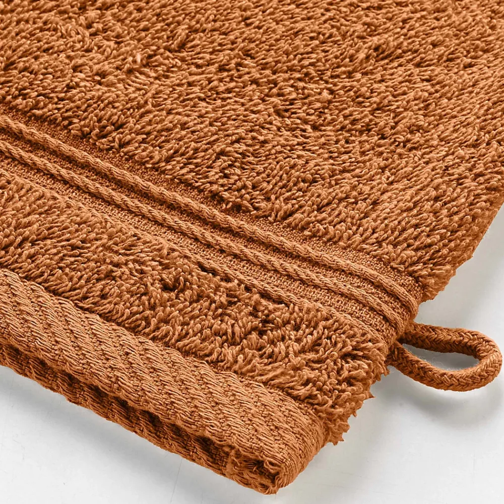 Serviette De Toilette|Eden Lot de 2 gants de toilette 15 x 21 cm Tendresse caramel
