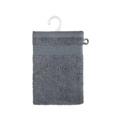 Gant De Toilette|Atmosphera Créateur D'Intérieur Lot de 2 gants de toilette - coton 450 gr/m² - gris anthracite 15x21 cm - Atmosphera