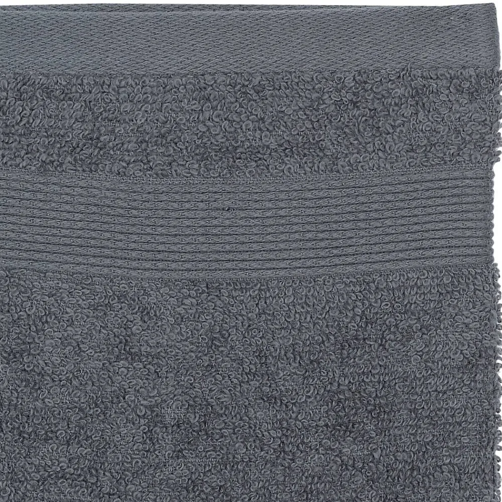 Gant De Toilette|Atmosphera Créateur D'Intérieur Lot de 2 gants de toilette - coton 450 gr/m² - gris anthracite 15x21 cm - Atmosphera