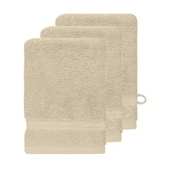 Gant De Toilette|Sensei Maison Lot de 3 gants de toilette 550 g/m² Ficelle 16x22 cm LUXURY