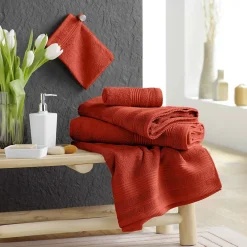 Eden Lot de 2 gants de toilette 15 x 21 cm Tendresse marsala