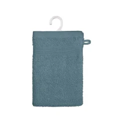 Atmosphera Créateur D'Intérieur Lot de 2 gants de toilette - coton 450 gr/m² - bleu orage 15x21 cm - Atmosphera
