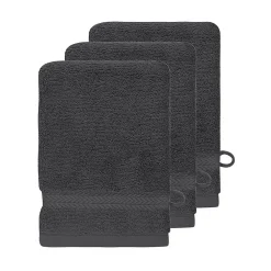 Gant De Toilette|Sensei Maison Lot de 3 gants de toilette 550 g/m² Ardoise 16x22 cm LUXURY