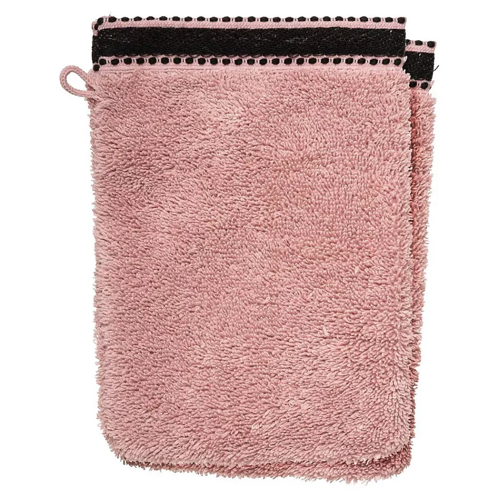 Atmosphera Créateur D'Intérieur Lot de 2 gants de toilette Joia - coton 550 gr/m² - rose 15x21 cm - Atmosphera