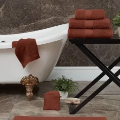 Gant De Toilette|Sensei Maison Lot de 3 gants de toilette 550 g/m² Terracota 16x22 cm LUXURY