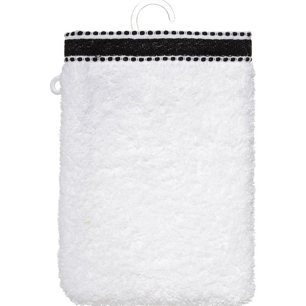 Atmosphera Créateur D'Intérieur Lot de 2 gants de toilette Joia - coton 550 gr/m² - blanc 15x21 cm - Atmosphera