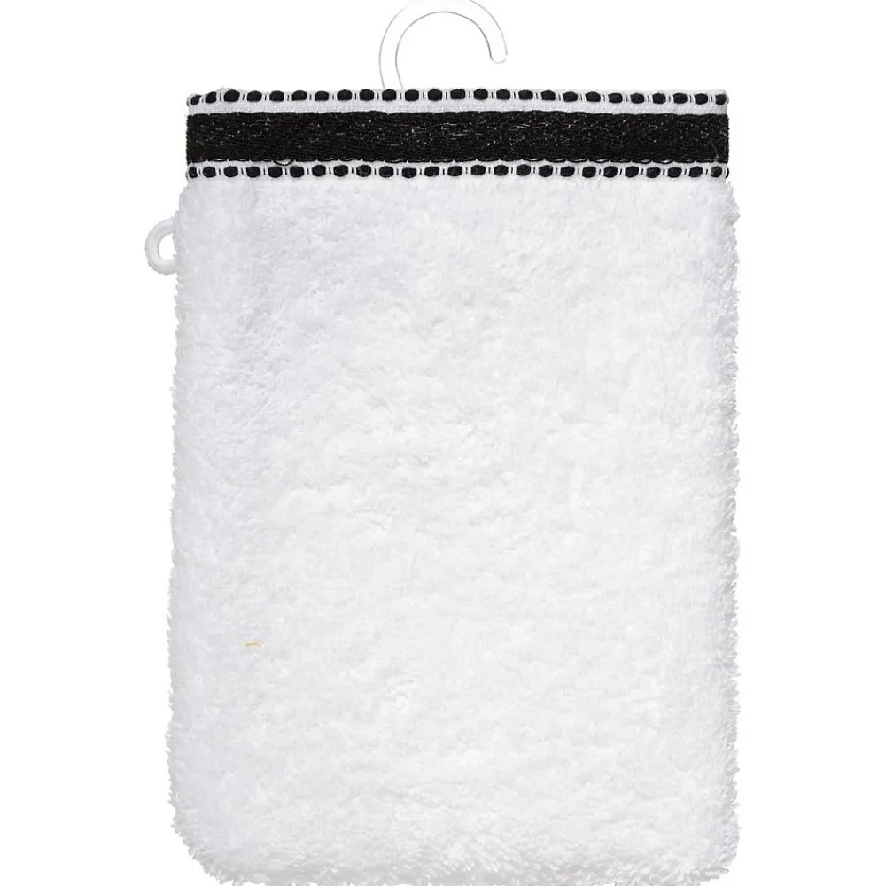 Atmosphera Créateur D'Intérieur Lot de 2 gants de toilette Joia - coton 550 gr/m² - blanc 15x21 cm - Atmosphera