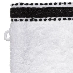 Atmosphera Créateur D'Intérieur Lot de 2 gants de toilette Joia - coton 550 gr/m² - blanc 15x21 cm - Atmosphera