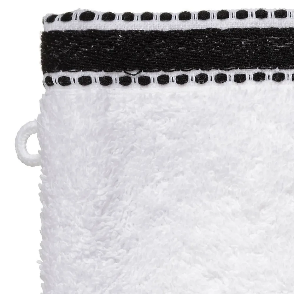 Atmosphera Créateur D'Intérieur Lot de 2 gants de toilette Joia - coton 550 gr/m² - blanc 15x21 cm - Atmosphera