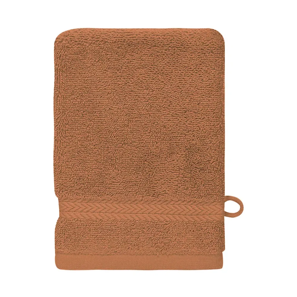 Gant De Toilette|Sensei Maison Lot de 3 gants de toilette 550 g/m² Brique 16x22 cm LUXURY