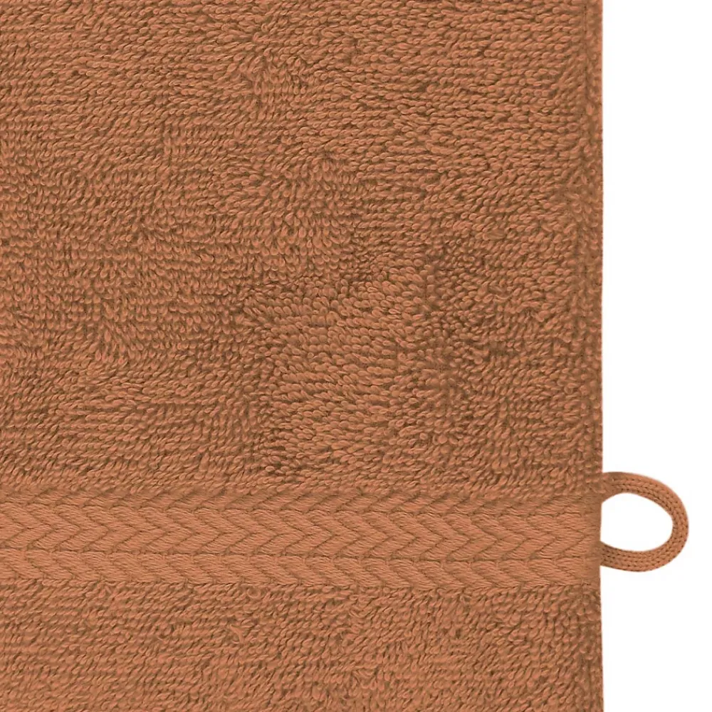 Gant De Toilette|Sensei Maison Lot de 3 gants de toilette 550 g/m² Brique 16x22 cm LUXURY