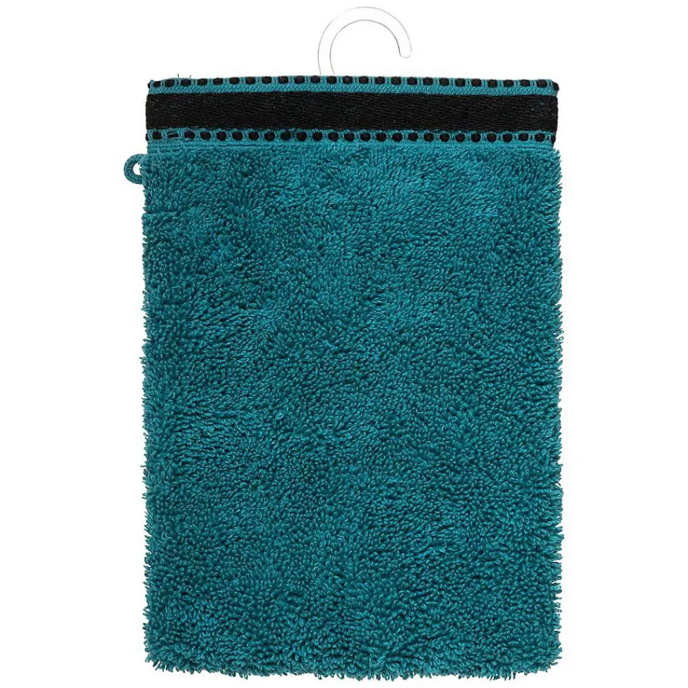 Gant De Toilette|Atmosphera Créateur D'Intérieur Lot de 2 gants de toilette Joia - coton 550 gr/m² - bleu canard 15x21 cm - Atmosphera