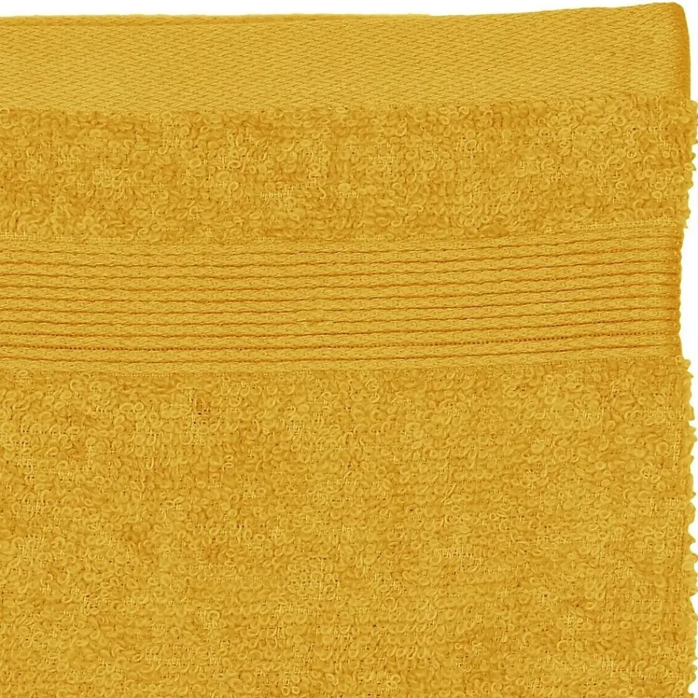 Gant De Toilette|Eden Lot de 2 gants de toilette 15 x 21 cm Couleur moderne ocre