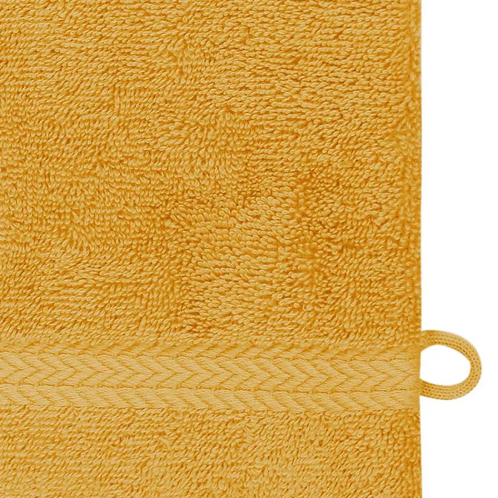 Gant De Toilette|Sensei Maison Lot de 3 gants de toilette 550 g/m² Safran 16x22 cm LUXURY