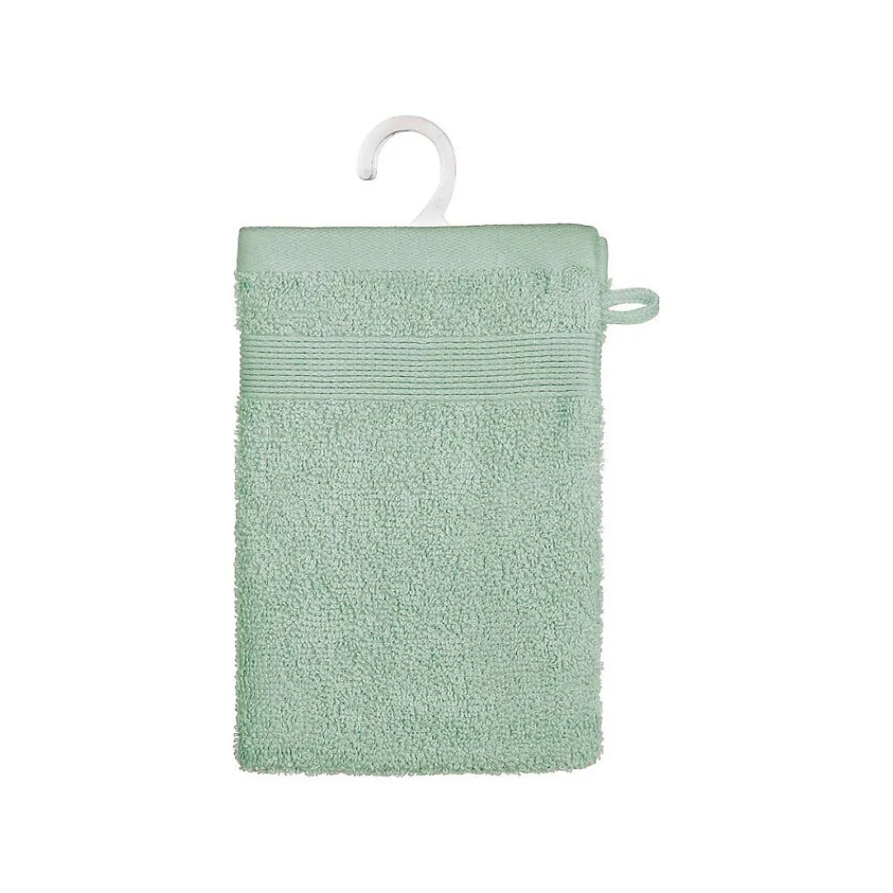 Atmosphera Créateur D'Intérieur Lot de 2 gants de toilette - coton 450 gr/m² - vert céladon 15x21 cm - Atmosphera