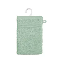 Atmosphera Créateur D'Intérieur Lot de 2 gants de toilette - coton 450 gr/m² - vert céladon 15x21 cm - Atmosphera