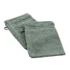 Eden Lot de 2 gants de toilette 15 x 21 cm Tendresse vert cèdre