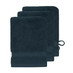 Sensei Maison Lot de 3 gants de toilette 550 g/m² Denim 16x22 cm LUXURY