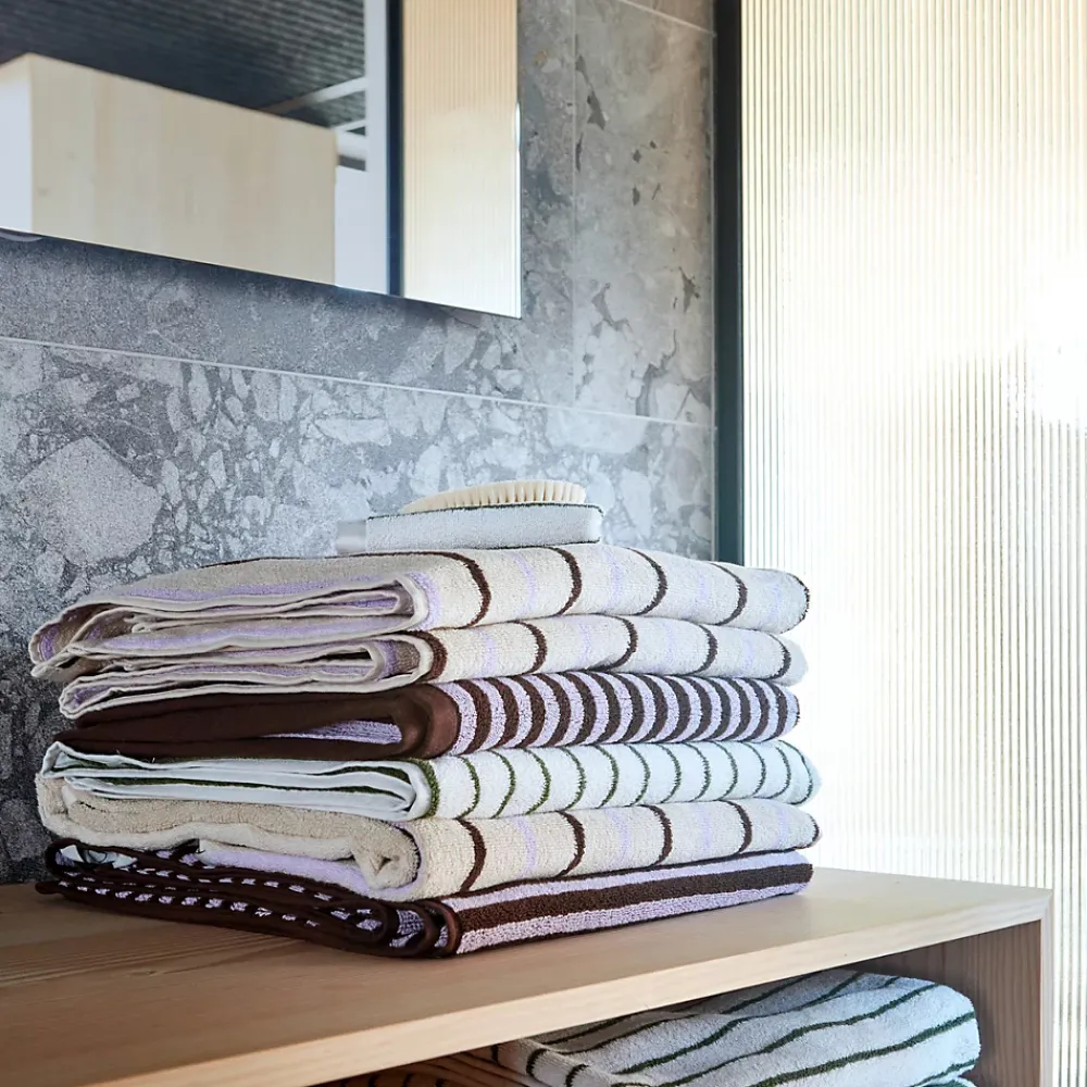 OYOY Living Lot de 2 gants de toilette marron en coton organique h30x30cm