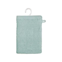 Atmosphera Créateur D'Intérieur Lot de 2 gants de toilette - coton 450 gr/m² - bleu givre 15x21 cm - Atmosphera