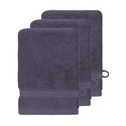Sensei Maison Lot de 3 gants de toilette 550 g/m² Myrtille 16x22 cm LUXURY