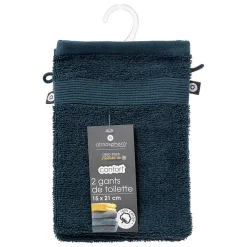 Serviette De Toilette|Atmosphera Créateur D'Intérieur Lot de 2 gants Praia 15x21cm - Atmosphera