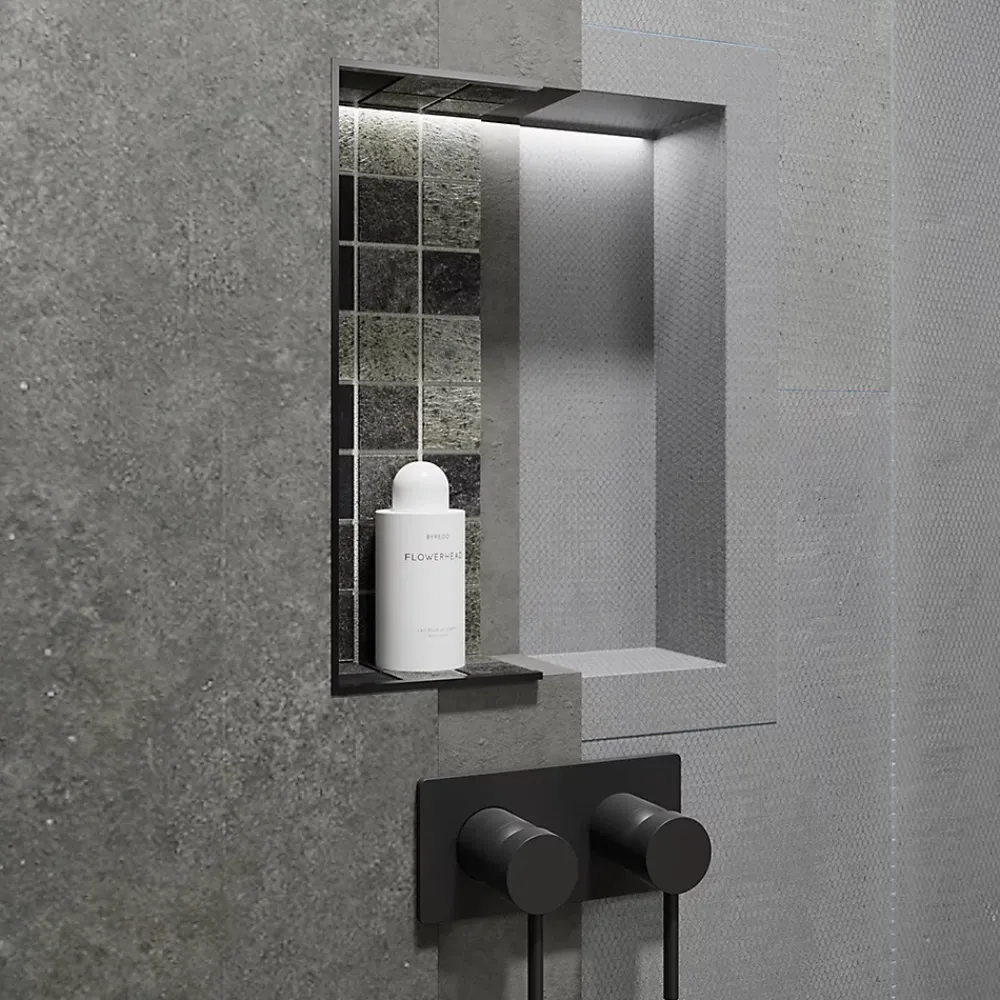 U-tile Lot de 2 niches à carreler étanches - formats intérieurs 50 x 40 cm - 9 cm de profondeur