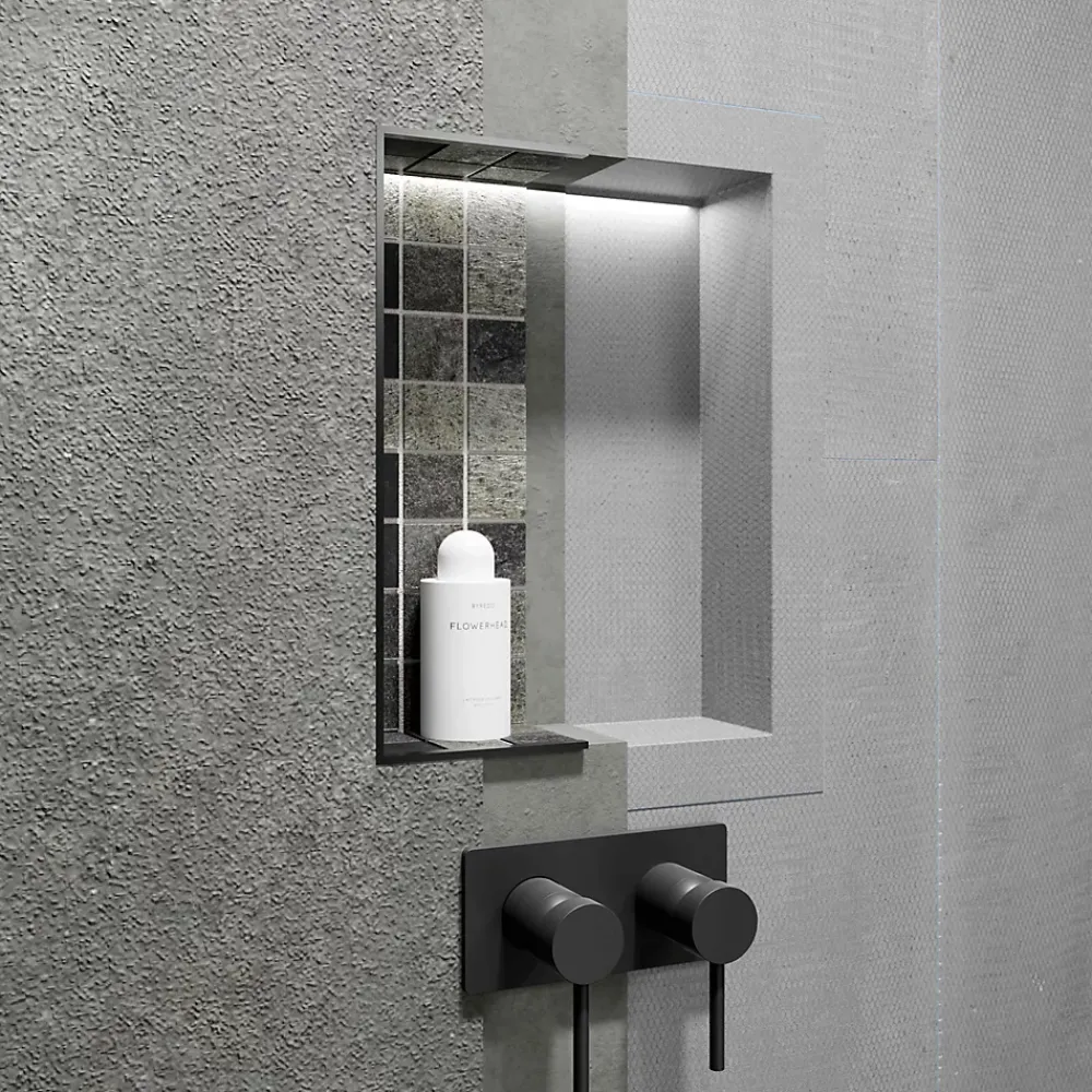 U-tile Lot de 2 niches à carreler étanches - formats intérieurs 50 x 40 cm - 9 cm de profondeur