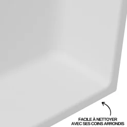 Italbox Lot de 2 Niches de Douche Blanc Satiné - 30x30 cm et 30x60 cm - Rangement Mural Salle de Bain - NOOK