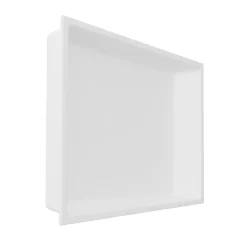 Italbox Lot de 2 Niches de Douche Blanc Satiné - 30x30 cm et 30x60 cm - Rangement Mural Salle de Bain - NOOK