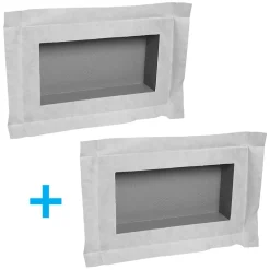 U-tile Lot de 2 niches de douche à carreler - formats intérieurs 40 x 20 cm - 9 cm de profondeur