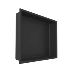 Niche De Salle De Bains|Italbox Lot de 2 Niches de Douche Noir Satiné - 30x30 cm - Rangement Mural Salle de Bain - NOOK