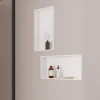Niche De Salle De Bains|Italbox Lot de 2 Niches de Douche Blanc Satiné - 30x60 cm - Rangement Mural Salle de Bain - NOOK