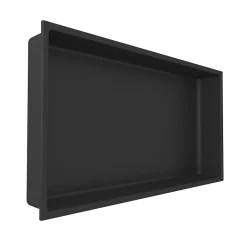 Italbox Lot de 2 Niches de Douche Noir Satiné - 30x30 cm et 30x60 cm - Rangement Mural Salle de Bain - NOOK