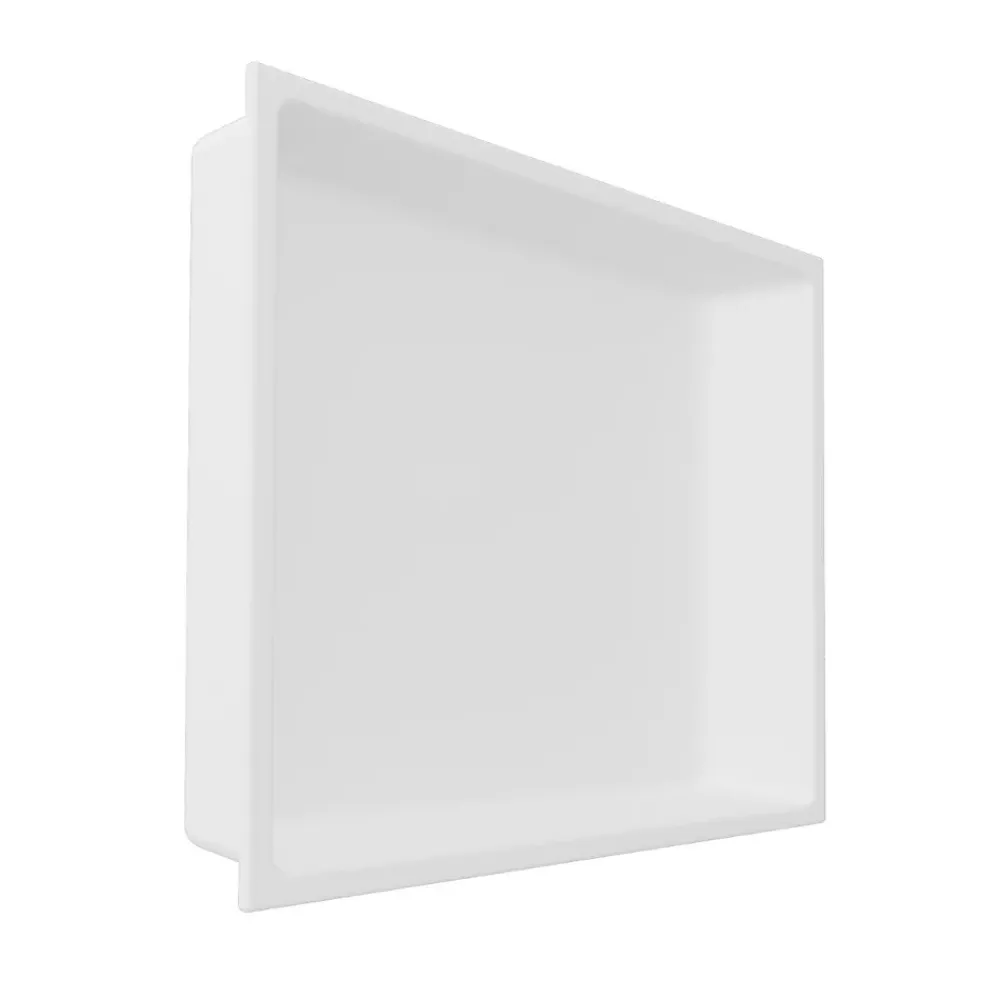 Niche De Salle De Bains|Italbox Lot de 2 Niches de Douche Blanc Satiné - 30x30 cm - Rangement Mural Salle de Bain - NOOK
