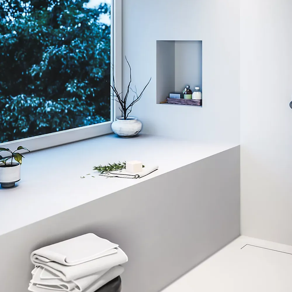 U-tile Lot de 2 niches de douche à carreler - formats intérieurs 40 x 40 cm - 9 cm de profondeur