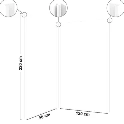 99Deco Lot de 2 panneaux de douche en PVC (90x220 & 120x220 cm) + profilés blanc - Essentiel - Blanc