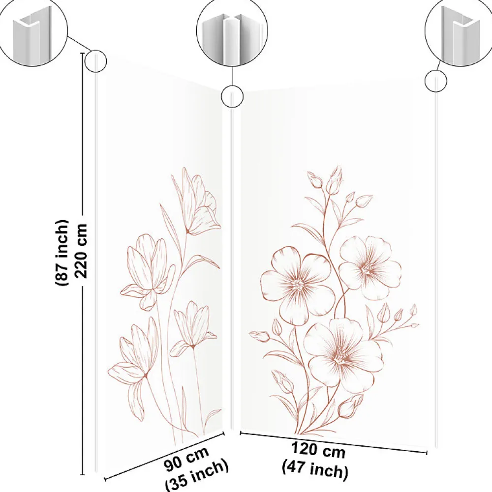 99Deco Lot de 2 panneaux de douche en aluminium (90x220 & 120x220 cm) + profilés blanc - Charme - Blanc