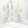 99Deco Lot de 2 panneaux de douche en PVC (90x220 & 120x220 cm) + profilés blanc - Vegetalist - Marron