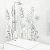 Panneau Mural De Salle De Bains|99Deco Lot de 2 panneaux de douche en PVC (90x220 & 120x220 cm) + profilés blanc - Vegetalist - Vert