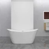 AICA Sanitaire Lot de 2 panneaux muraux de douche Blanc en aluminium avec 1 profilés, L40xL80xH210 cm ,protection murale, antimoisissure