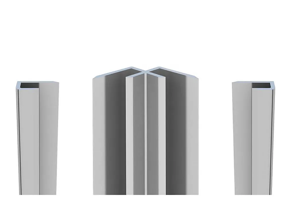 Vente-unique Lot de 2 panneaux muraux de douche vert clair en aluminium avec profilés - L90 x L120 x H210 cm - ITZIAR
