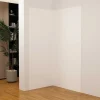 AICA Sanitaire Lot de 2 panneaux muraux de douche blanc mural aluminium avec 3 profiles - L.80 x L.90 x H.210 cm - Étanche,facile à nettoyer