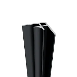 Panneau Mural De Salle De Bains|AICA Sanitaire Lot de 2 panneaux muraux de douche Noir mural aluminium avec 3 profiles - L.90 x L.120 x H.210 cm - durable et facile à nettoyer