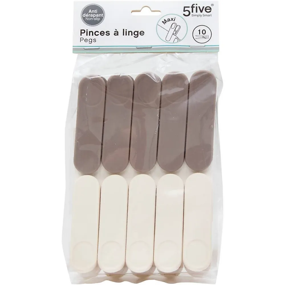 Etendoir À Linge|5Five Lot de 10 pinces à linge - Multicolore-