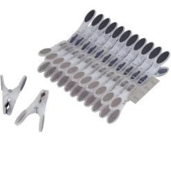 Etendoir À Linge|Paris Prix Lot de 24 Pinces à Linge "Bimatière" 8cm Anthracite & Taupe