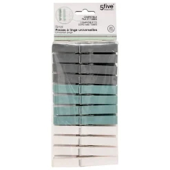 Etendoir À Linge|5Five Lot de 24 pinces à linge Sinai - Multicolore-